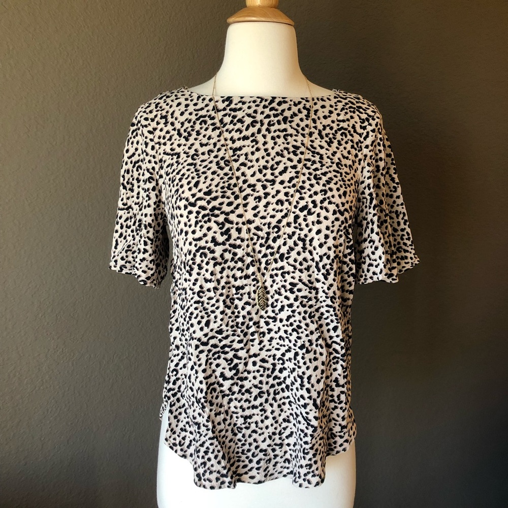 H&M • Leopard Animal Print Blouse Shirt
